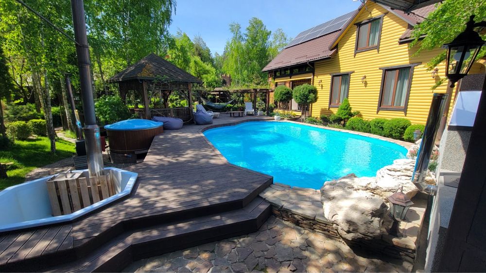 Оренда будинку подобово. Басейн, Чан, река, баня, сапы, каяки, лодка..