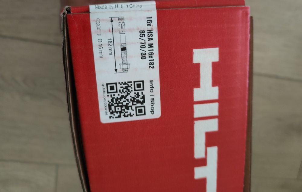 Анкер Hilti HSA m16x182