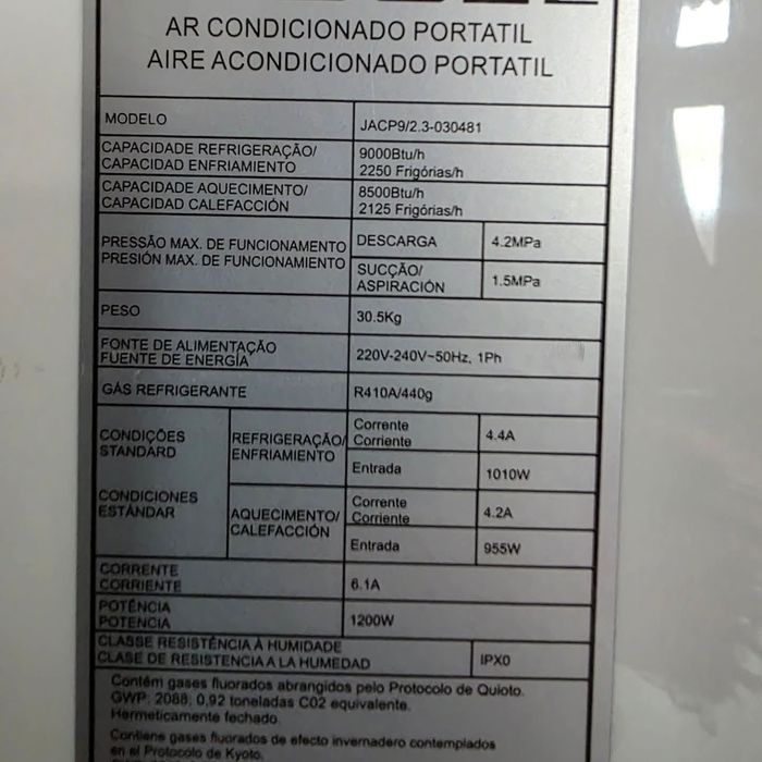 Ar condicionado portátil
