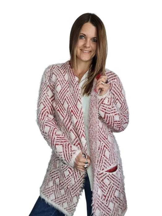 Piękny włochaty sweterek wei wei kardigan rozmiar 44/46