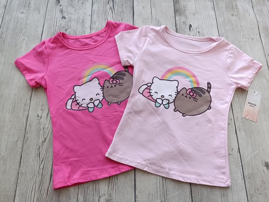 Dwie bluzeczki Pusheen r. 6 l. (116) od włoskiego producenta