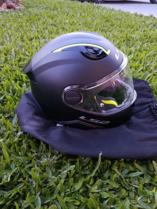 Capacete ls2 kid preto fosco como novo