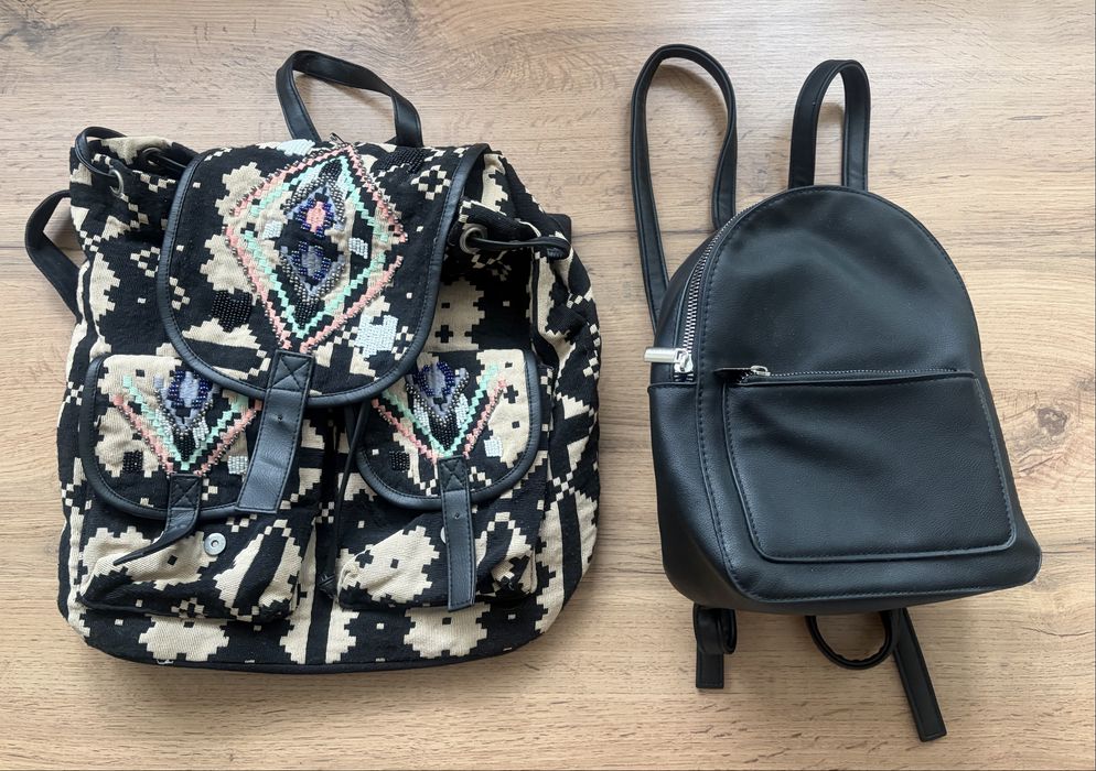 2 placaki, skóra i material