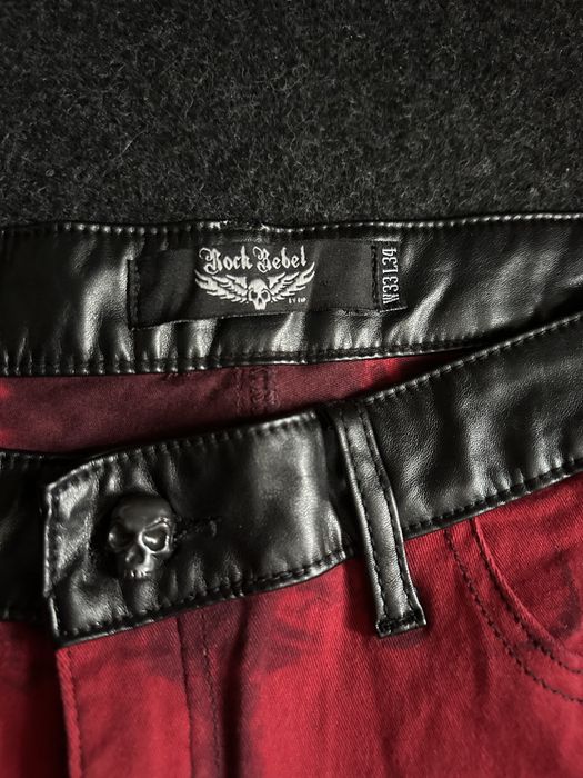 Spodnie Rock Rebel czerwone