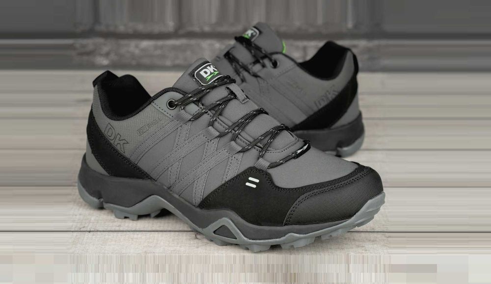 Szare Buty Męskie Trekkingowe DK Soft Shell 41-46