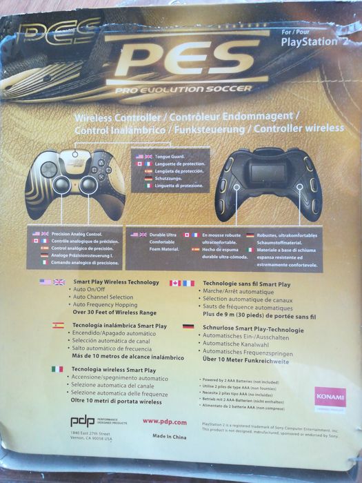 Comando PS2 sem-fios edição especial PES oficial