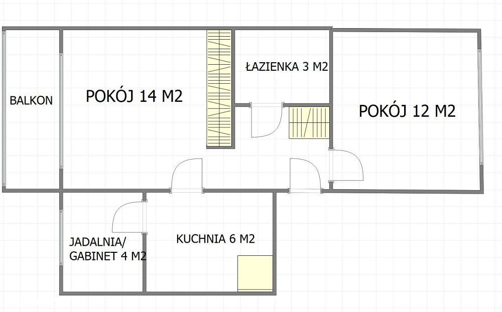 Mieszkanie/ 44,36 m2/1 piętro/Chełm/Oś. Słoneczne