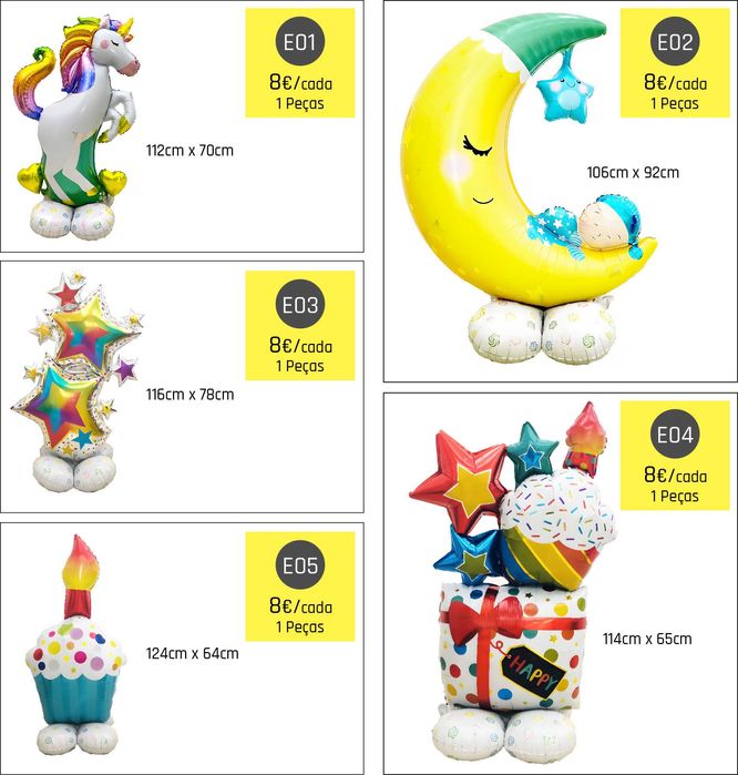 Balões de decoração de festas temáticas para crianças e adultos