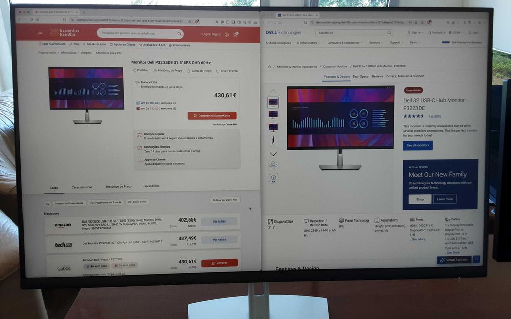 Monitor Dell P3223DE COMO NOVO - Garantia transmissível até 2029-12