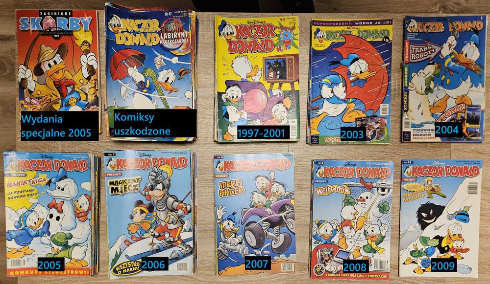 Komiksy Kaczor Donald, numery z lat 97-09 + wydania specjalne 2005