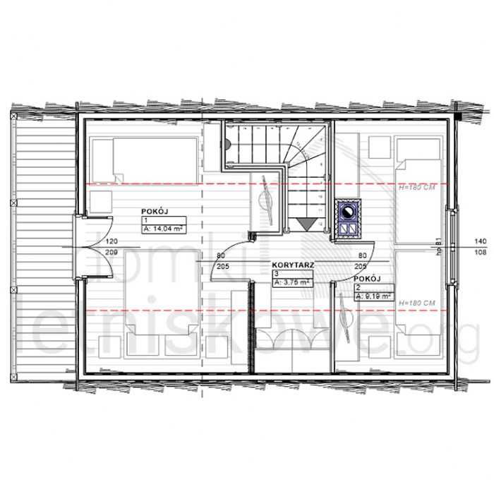 Drewniany domek letniskowy Alicja 62 + 18 m2-ROD, ośrodek wypoczynkowy