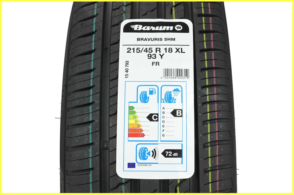 Opony letnie 215/45R18 XL 93Y FR Bravuris 5HM BARUM - 4 sztuki
