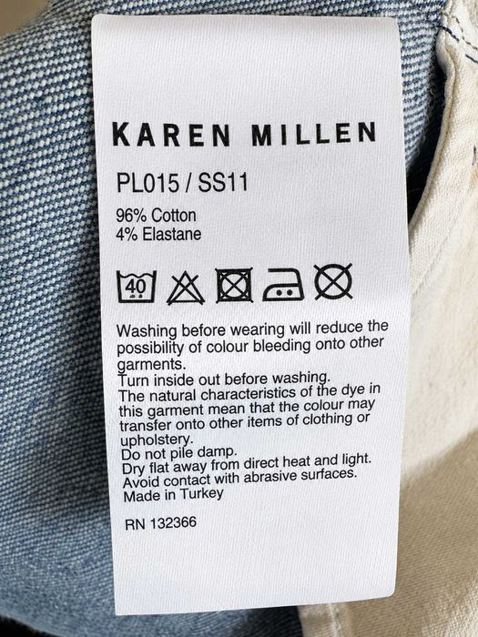 Calças de Ganga Karen Millen Skinny Azul Claro Stretch Tamanho 38