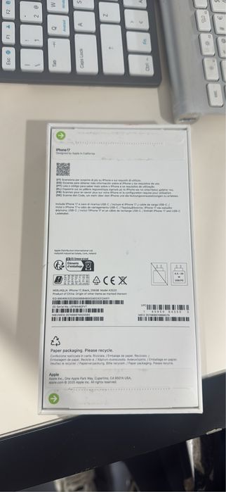 Iphone 17 256gb preto selado