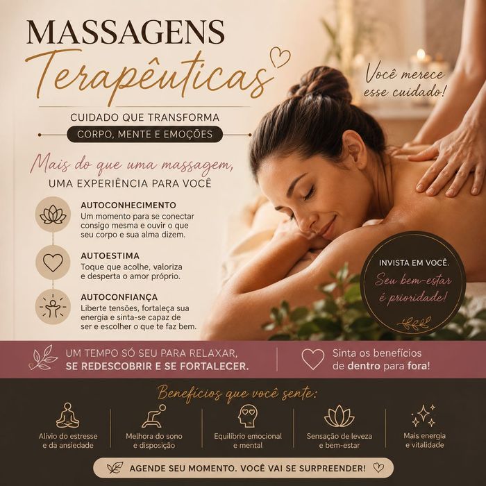 Massagens terapêuticas e relaxamento