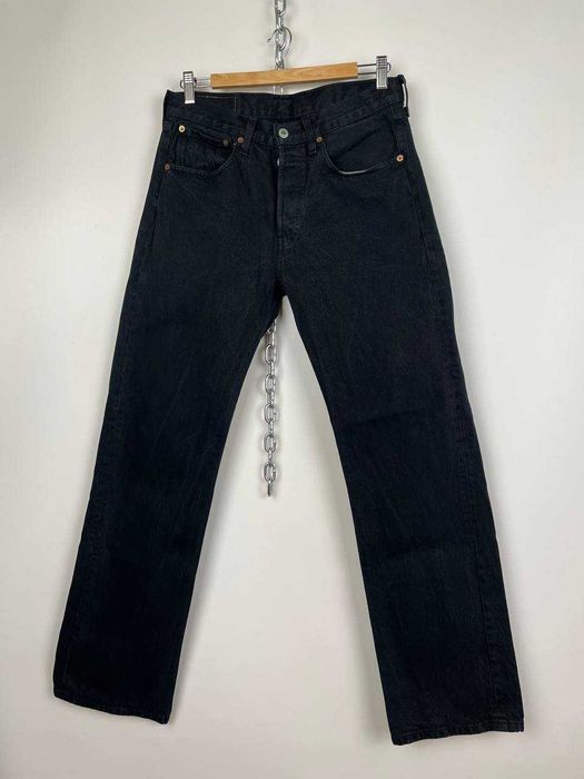 Levis 501 washed black чорні чоловічі базові вінтажні джинси 31х32