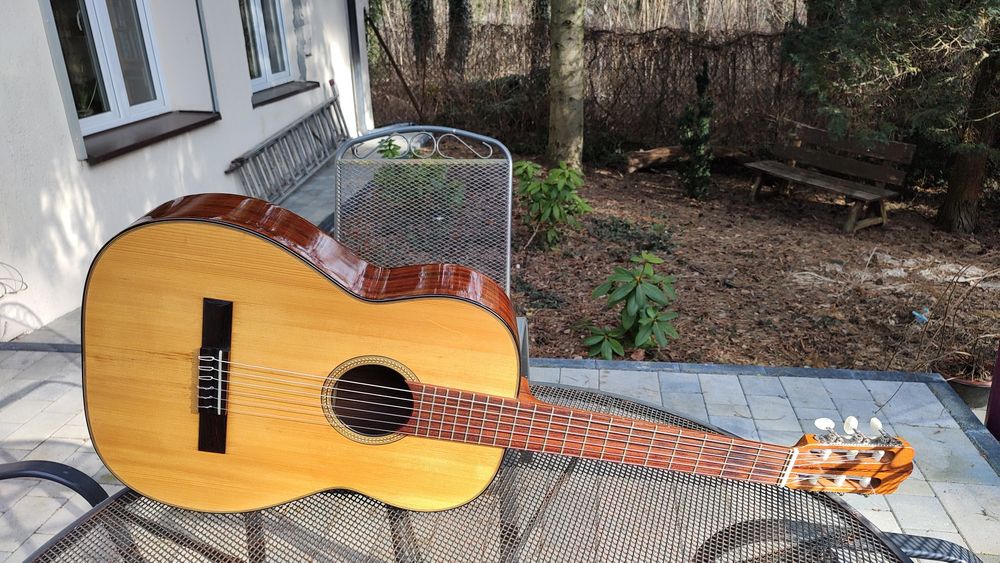 Höfner (?) Germany 70s Piękna gitara klasyczna Palisander lity świerk
