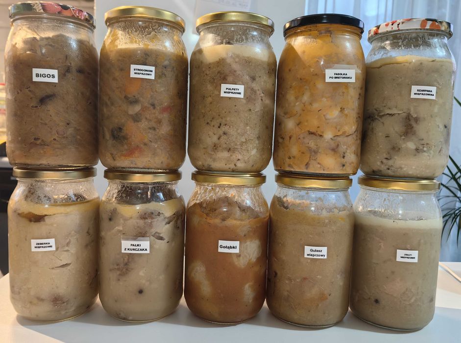 Zestaw 14 gotowych dań obiadowych w słoikach 0,9 l z wysyłką