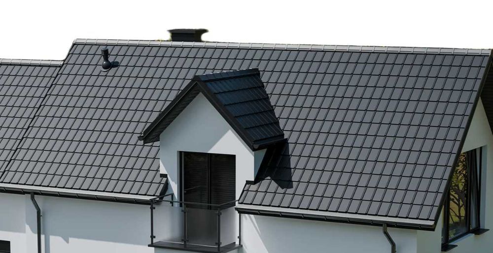 Klasyczna Nowoczesna Blachodachówka modułowa antracyt 7016 MAT płaska
