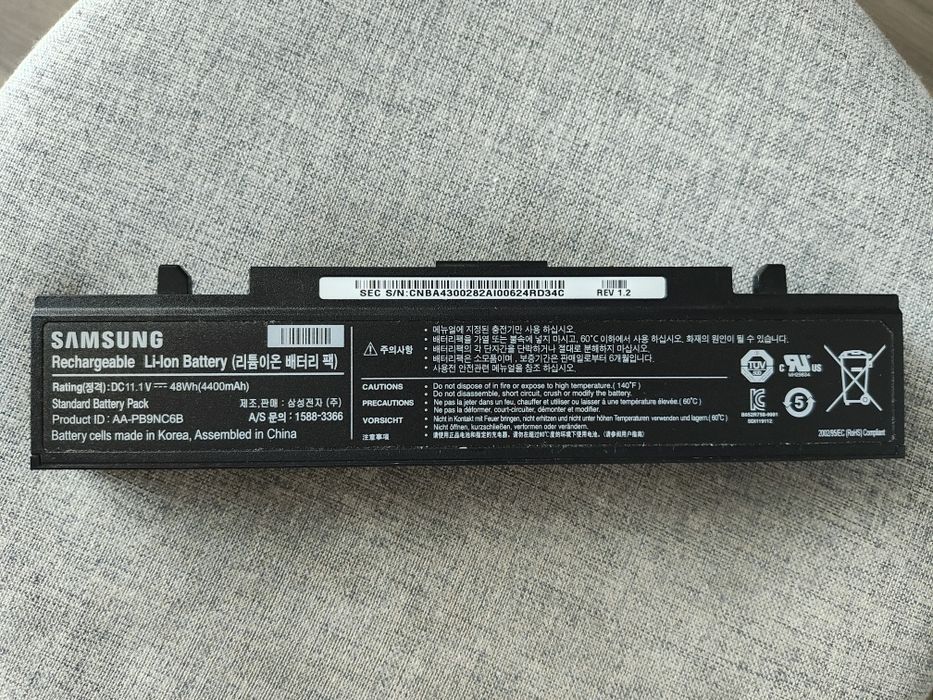 Oryginalny akumulator AA-PB9NC6B, bateria do laptopów Samsung