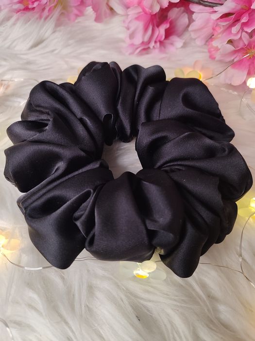 Scrunchie do włosów Maxi Czarna