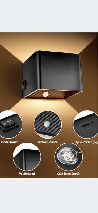 GeyouLux kinkiety wewnetrzne czarne