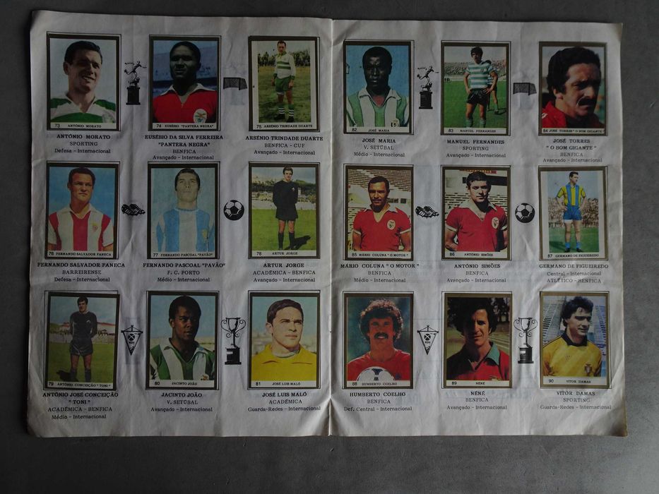 Caderneta cromos completa Ídolos do Passado completa (inclui n 50 Juca