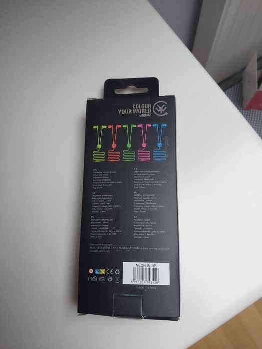 Słuchawki przewodowe URBANZ neon pomarańczowe