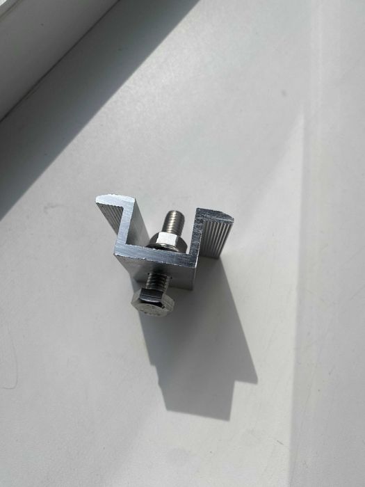 Міжпанельний прижим LONG (посилений) алюмінієвий для сонячних панелей