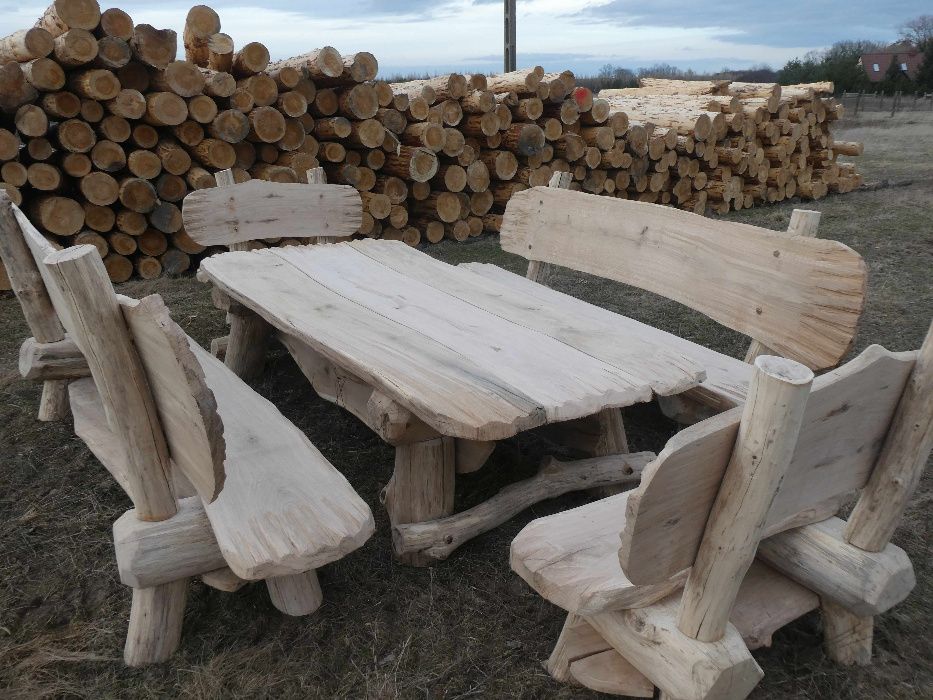 meble ogrodowe dębowe stół stoły ława ławki dąb dębowa dębowy