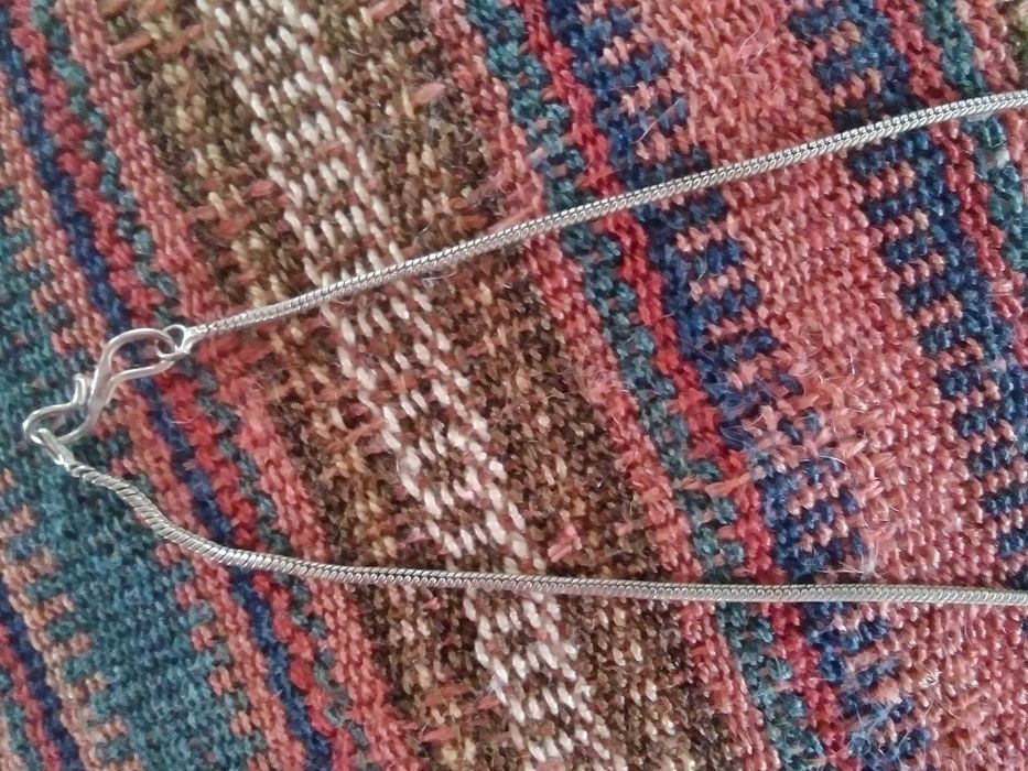 Lancuszek srebrzony dl.45cm szer.1mm