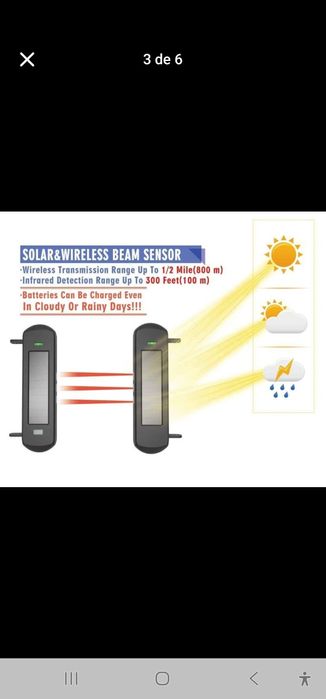 Sistema de alarme solar sem fio 800 metros de distância de transmissão
