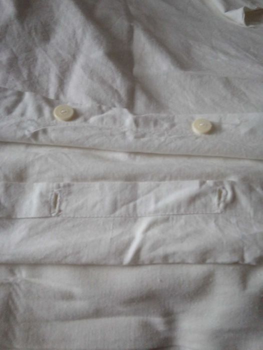 Komplet pościeli poszwa + 2 poszewki na poduszki biała bawełniana