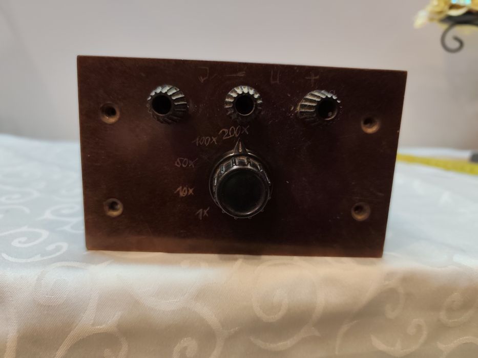 Stara Przystawka Pomiarowa PRL - Samoróbka DIY - Tekstolit