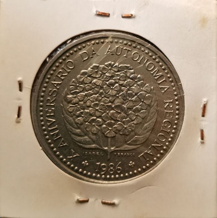 Moeda 100 escudos 1986 X Aniversário da Região Autónoma dos Açores