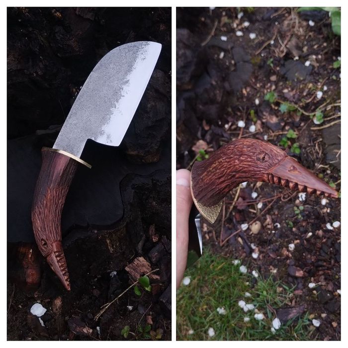 Ręcznie wykuty tasak/ Serbski tasak/ knifemaking/ nóż tasak kuchenny.