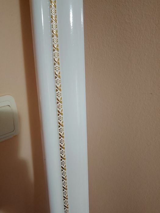 Карниз металевий подвійний білий