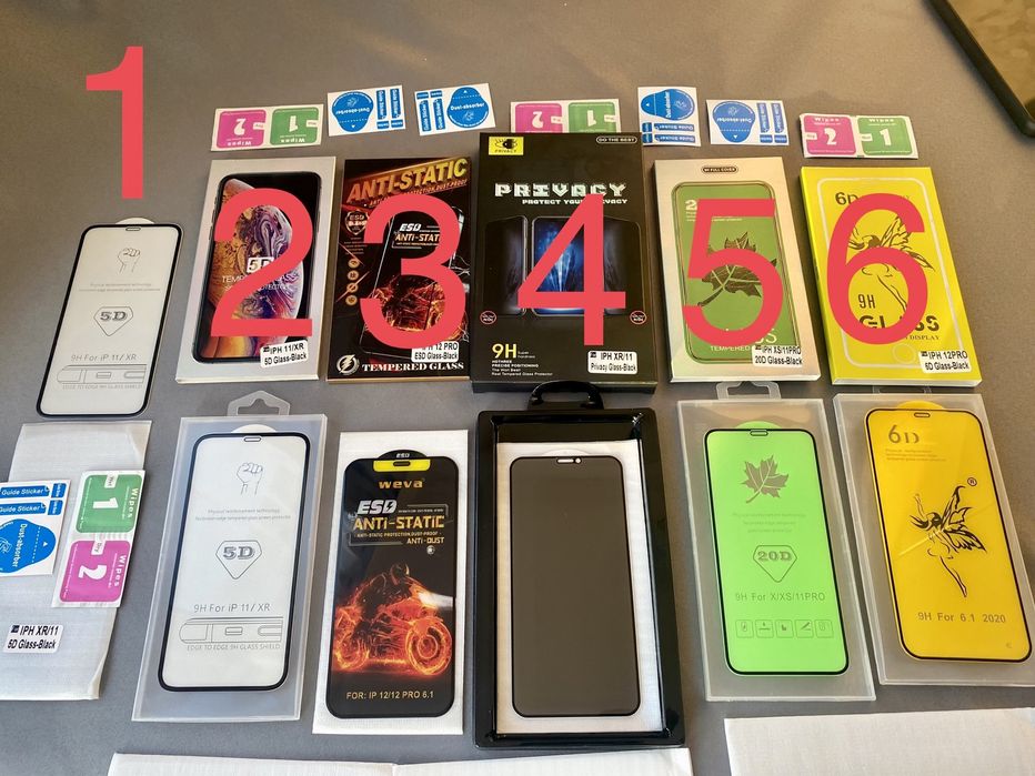  Защитное Стекло Айфон 6 - 16 Про Макс Набор Салфеток!