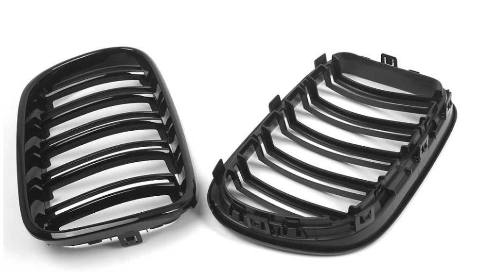Grelhas frontais preto brilho dupla barra BMW série X3 F25 X4 F26
