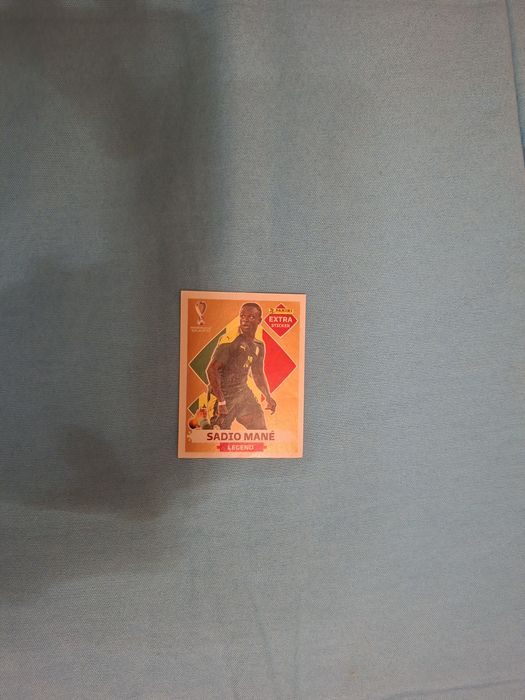 Carta Legend Bronze do Sádio Mané do Mundial Qatar 2022 Panini.
Estado impecável, tirada da saqueta e guardada imediatamente.
Sem riscos, sem dobras e