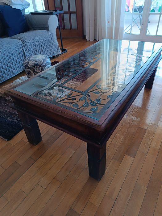 Mesa de centro estilo rústico