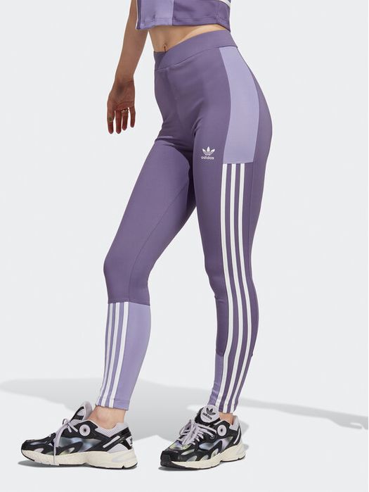 Legginsy sportowe fioletowe z logo adidas XXS
