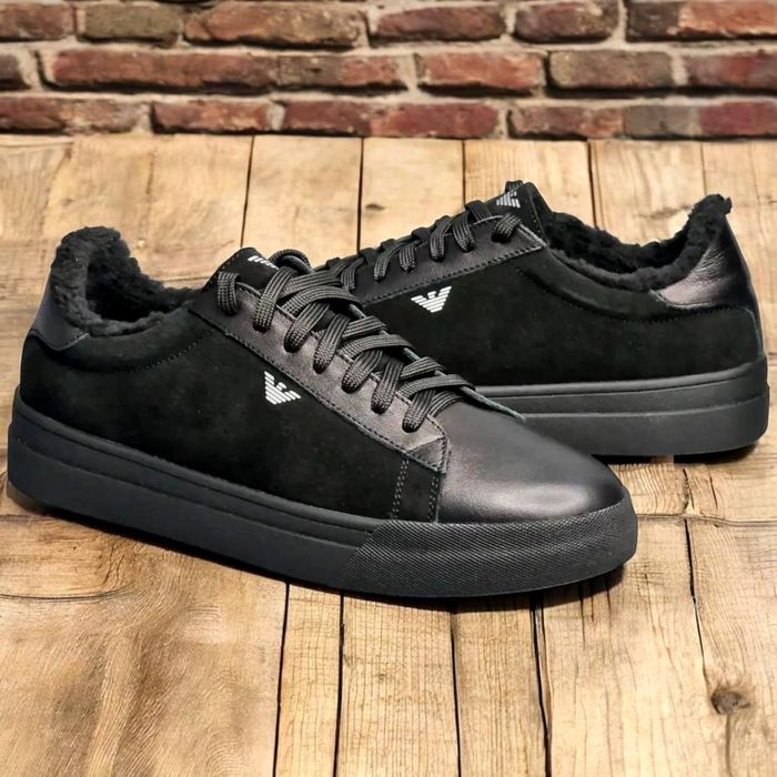 BREND Кеди на хутрі А/Х 41,42,43,44,45 натуральна шкіра/замш ШОУРУМ