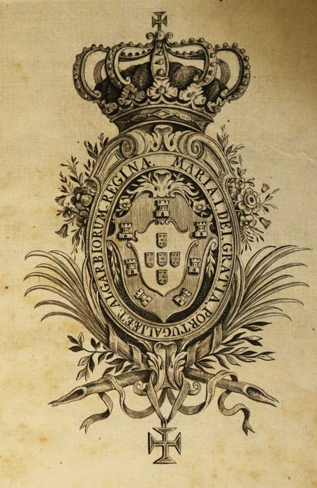Armas Reais da Rainha D. Maria I, gravura invulgar (Reserva GA)