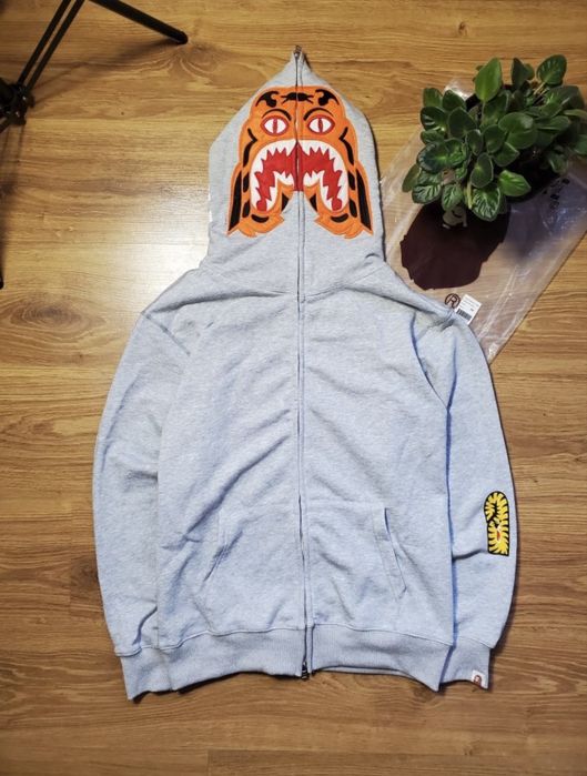 зіпка bape tiger / бейп тайгер сіра