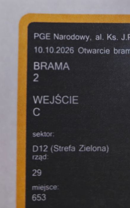 Bilet na roztańczony narodowy 10 październik 2026