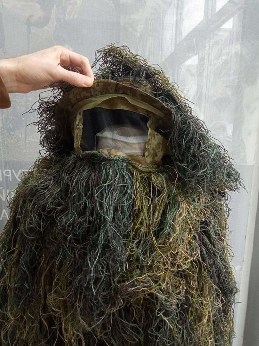 Маскувальний костюм гіллі: куртка, штани, маска MFH Camo Suit Woodland