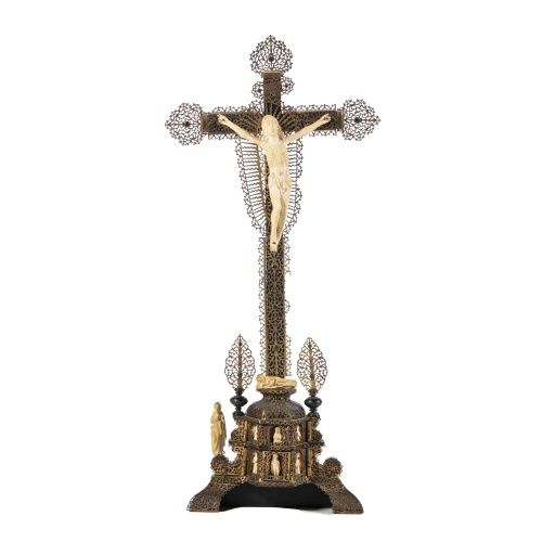 Matéria nobre - Jesus Cristo crucificado indo-português - Século XVII