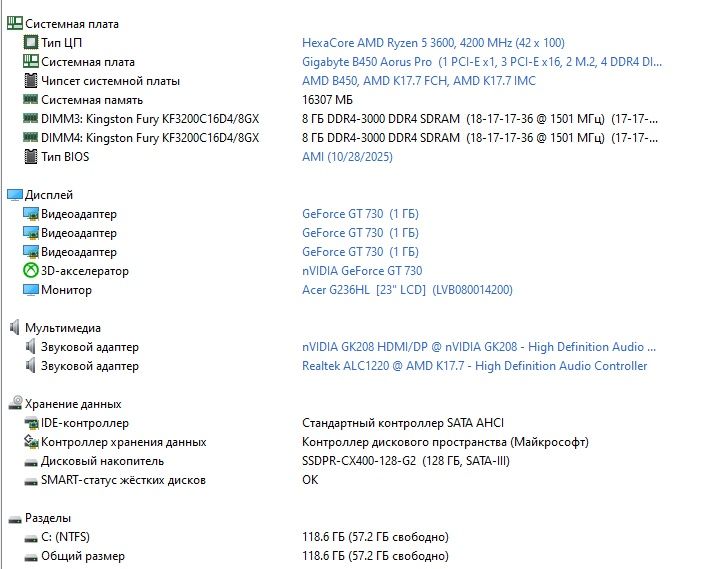 Комплект AMD Ryzen 5 3600 + Gigabyte B450 Aorus PRO (AM4. AMD B450)
