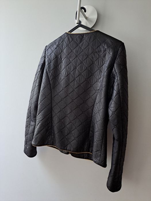 Casaco preto semi pele 36 mulher